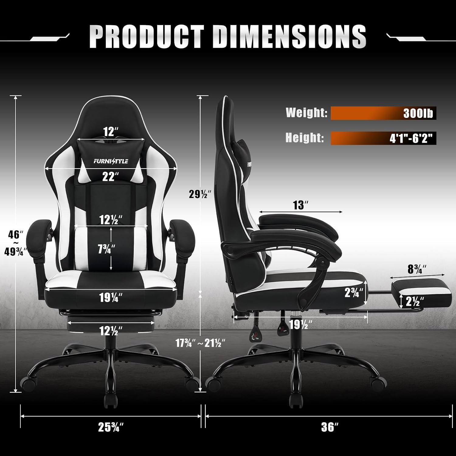 Gaming Chair with Footrest, Vi - đánh giá và giá Video Games