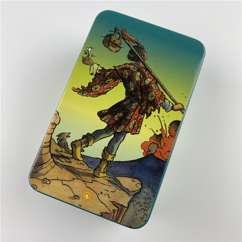 Metal Box Gilded Edition Back  - đánh giá và giá Tarot Cards Deck With Guidebook