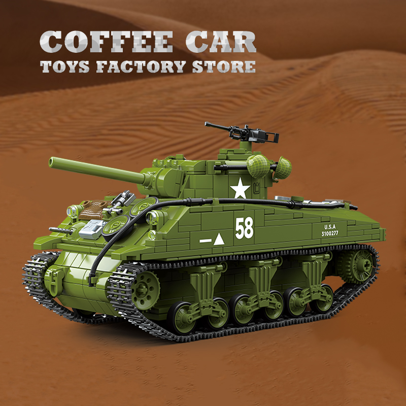 M4A3 Medium Tank Building Bloc - đánh giá và giá Lego Compatible Military Tank
